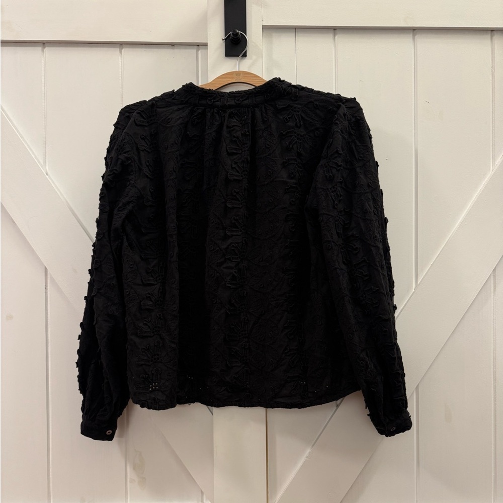 Anthropologie SEEN WORN KEPT Kathryn Floral-textured Button-up Blouse Top - Picture 7 of 8